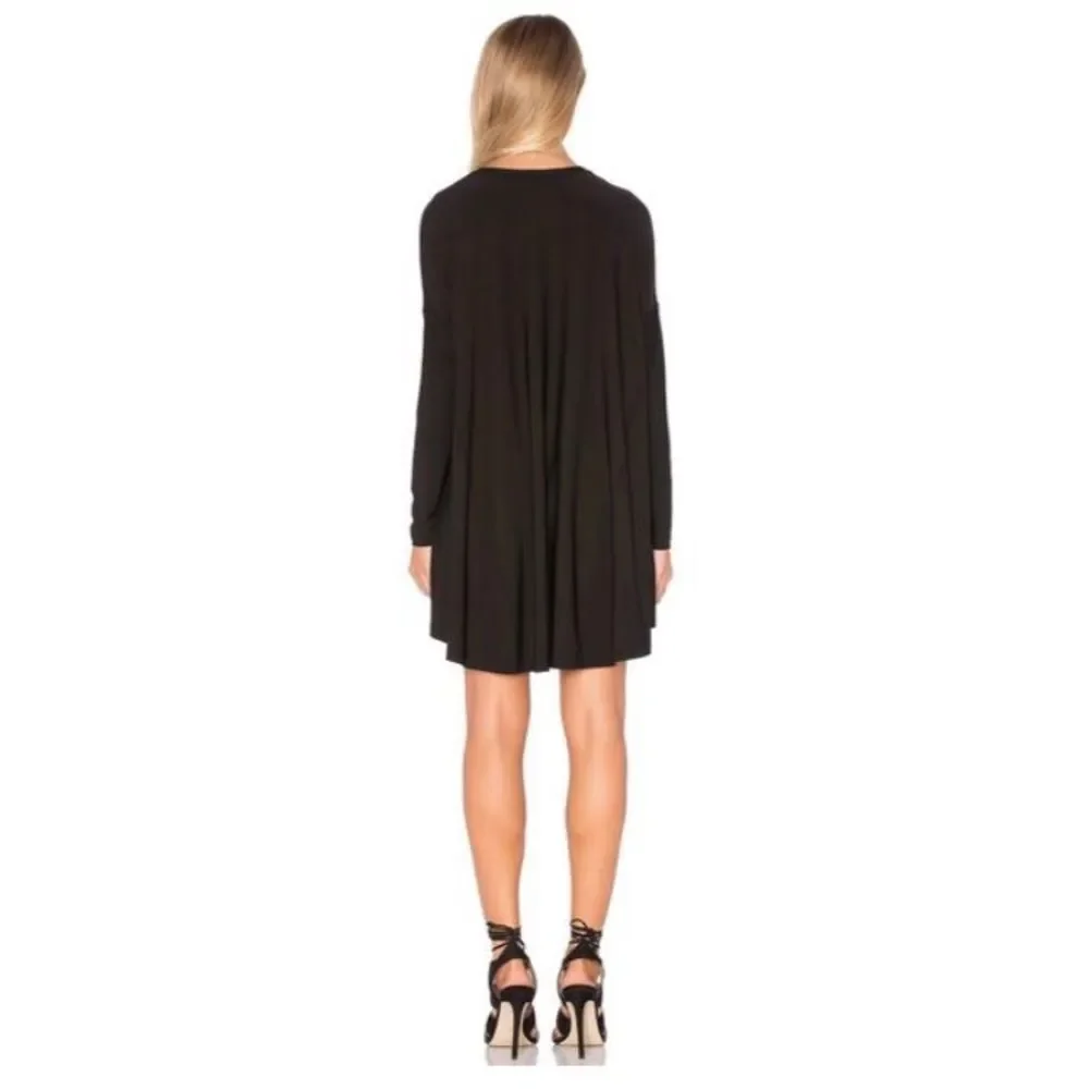 Show Me Your MuMu Will Long Sleeve Tunic Top Black XS Oversized